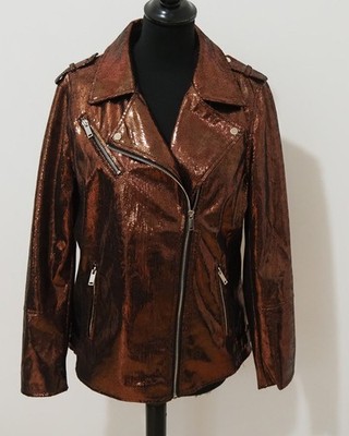 Trends Glanz Blouson Jacke Größe 40/42 Damen Biker Style S605