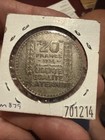 1934 France 20 Francs 0.680 Silver Coin Laurel Branches ASW .4472 oz — photo 3