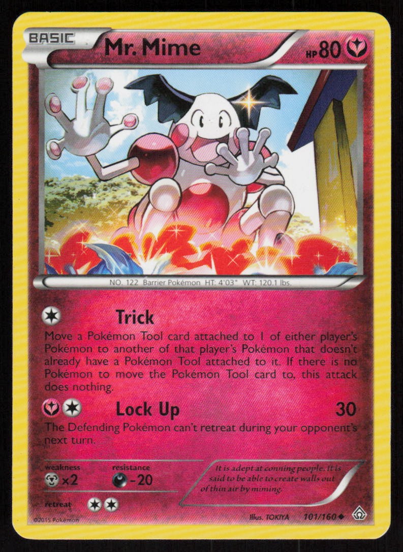 Mr. Mime 101/160 Normal : XY - Primal Clash Pokemon TCG Moderately Played