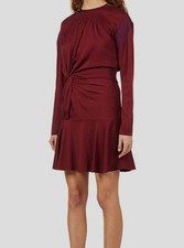 Stella McCartney Women's Red Maisie Twist Mini Satin Dress Size 48