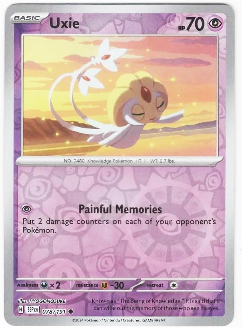 Surging Sparks -Uxie 078/191 - Reverse Holo  - NM/M