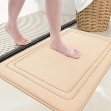 Memory Foam Bath Mat Rug 24x16, Ultra Soft, Non-Slip and Absorbent Bathroom