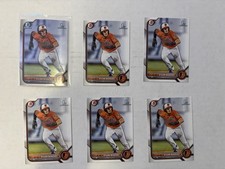 Dylan Beavers 6 Card Lot 2022 Bowman Draft 1sts with 1 chrome and 5 paper
