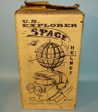 U.S. EXPLORER SPACE HELMET ORIGINAL BOX ONLY BANNER PLASTICS