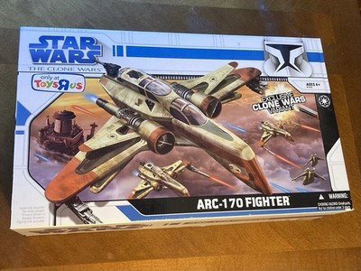 Star Wars Clone Wars ARC-170 Fighter Toys R Us Exclusive Hasbro 2008 Vehicle New
