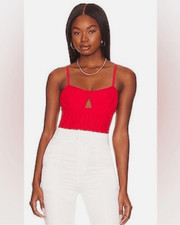 We Are HAH Under The Wire Bodysuit in Blood Orange Red Medium