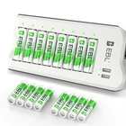 EBL 8 Bay USB Smart Battery Charger with 16 XAA Rechargeable Batteries-