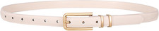 Women Skinny Leather Belt Thin Waist Belt for Women Jeans Dress Fashion Ladies B