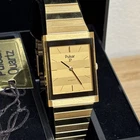 NOS Neo Vintage Pulsar by Seiko Quartz Watch gold tone Y100-403H Tank - New Bat