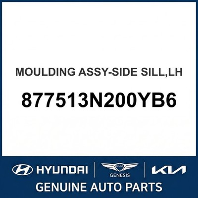 2014-2015 Hyundai Equus Zierleiste Montage-Seitenschweller OEM Neu 877513N200YB6