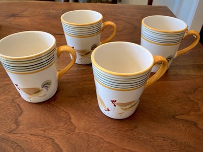 Home Trend Oh La La Chicken Coffee Tea Mug  Set Of 4