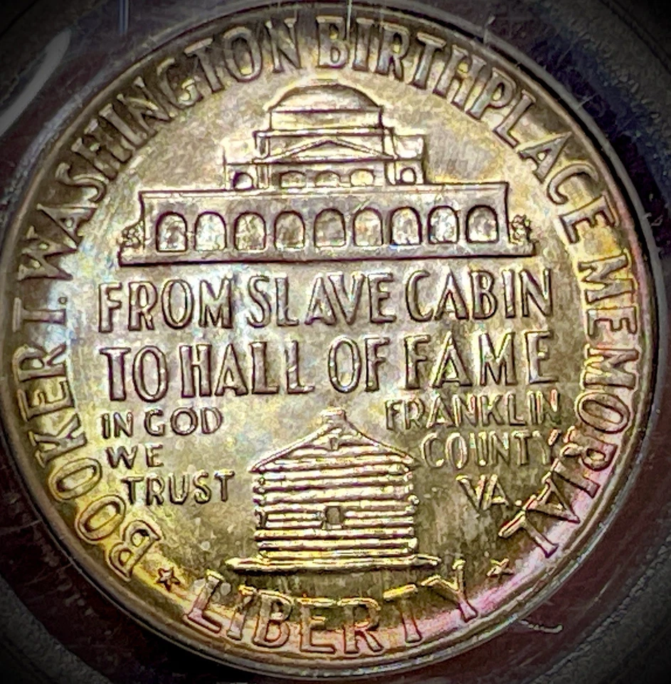 1946-D Booker T Washington Commemorative Half Dollar PCGS MS67 Toned BTW - Image 3 of 4