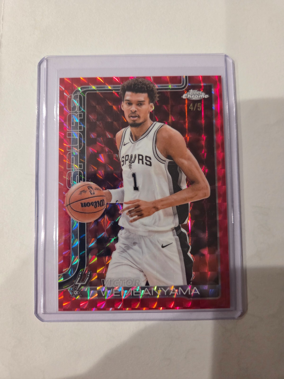 2025-26 Topps Chrome - Victor Wembanyama #221 Red Refractor /5