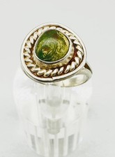 Vintage Southwestern Style Turquoise Silver Ring Size 5 Native American Navajo