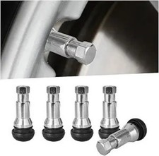 5pcs Aluminum Alloy Snap-in Tire Valve Stems High-pressure Tube Color Silver