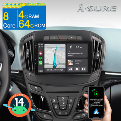 8Core Android 14 64G Autoradio Apple CarPlay GPS NAV Für Opel Insignia 2013-2017