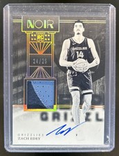 2024 Panini Noir Zach Edey Rookie Patch Auto Black and White RC Holo Gold #/25