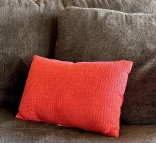 Red Toss Pillow by Room Essentials 12x18" – Woven Lumbar Accent Pillow – Holiday