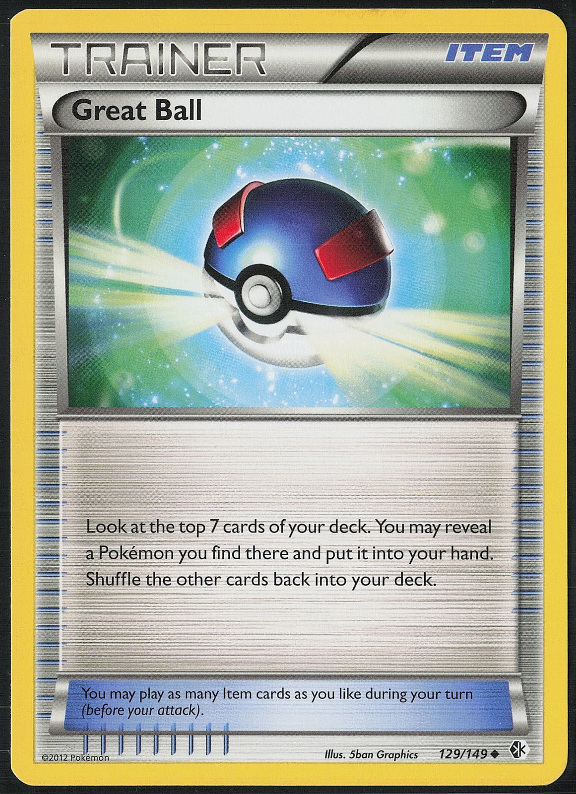 Great Ball Uncommon #129/149 Boundaries Crossed NM Pokemon