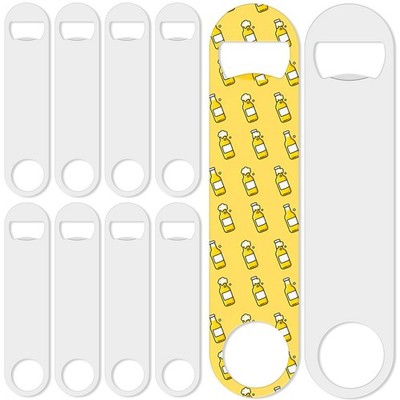 10 Pcs Sublimation Bottle Opener Blanks,White Stainless Steel Flat Beer Bottl...