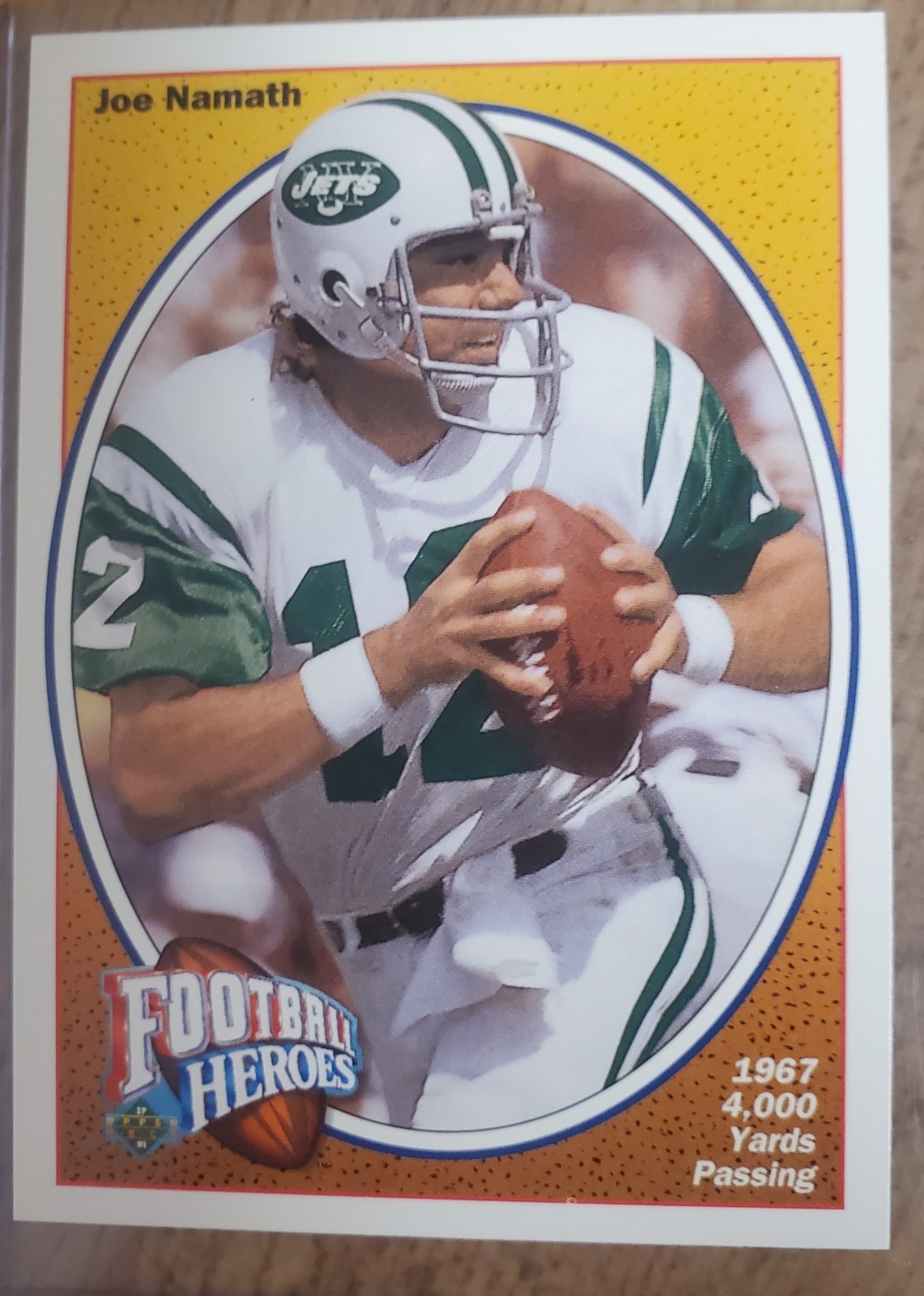 1991 Upper Deck Joe Namath Football Heroes #12 Joe Namath New York Jets