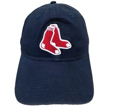 Boston Red Sox Hat Cap Strap Back Blue Plain Logo Base Ball Dad Adjustable Adult