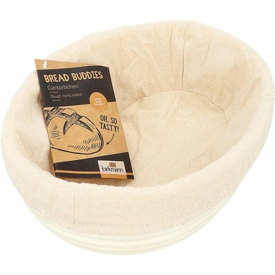 Birkmann Bread Buddies Gärkörbchen Oval Gärkorb Peddigrohr Baumwolle 24.5x18.5cm