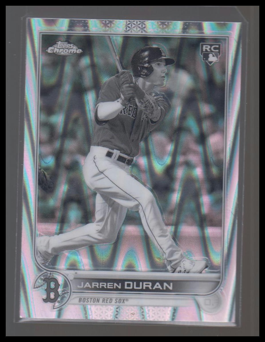 2022 Topps Chrome Sonic #113 Jarren Duran Black & White RayWave