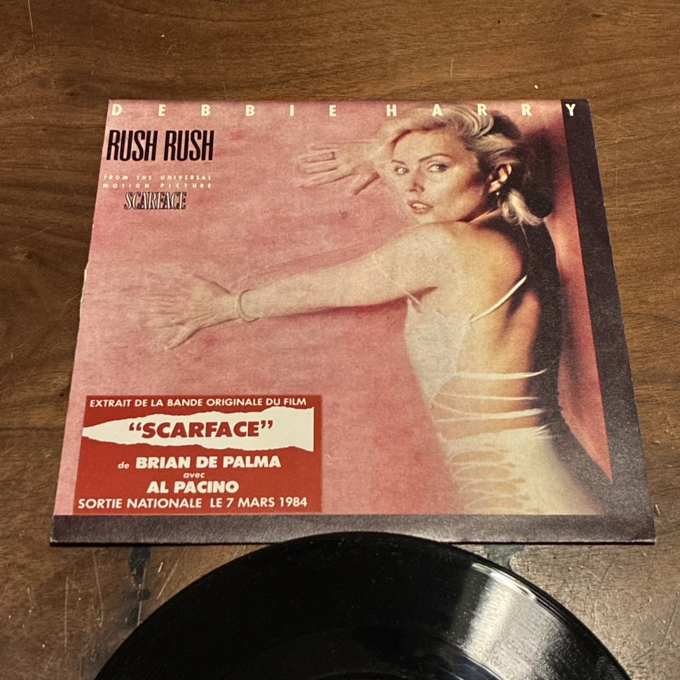 Rare BLONDIE Rush Rush 7'' 'Scarface' Sticker FRANCE 106 065 Vinyl 45 RPM Foto 2 de 4