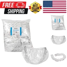 Spa Liners, Fit All Pedicure Spas, Disposable Pedicure Liners, Clear, 100-Count