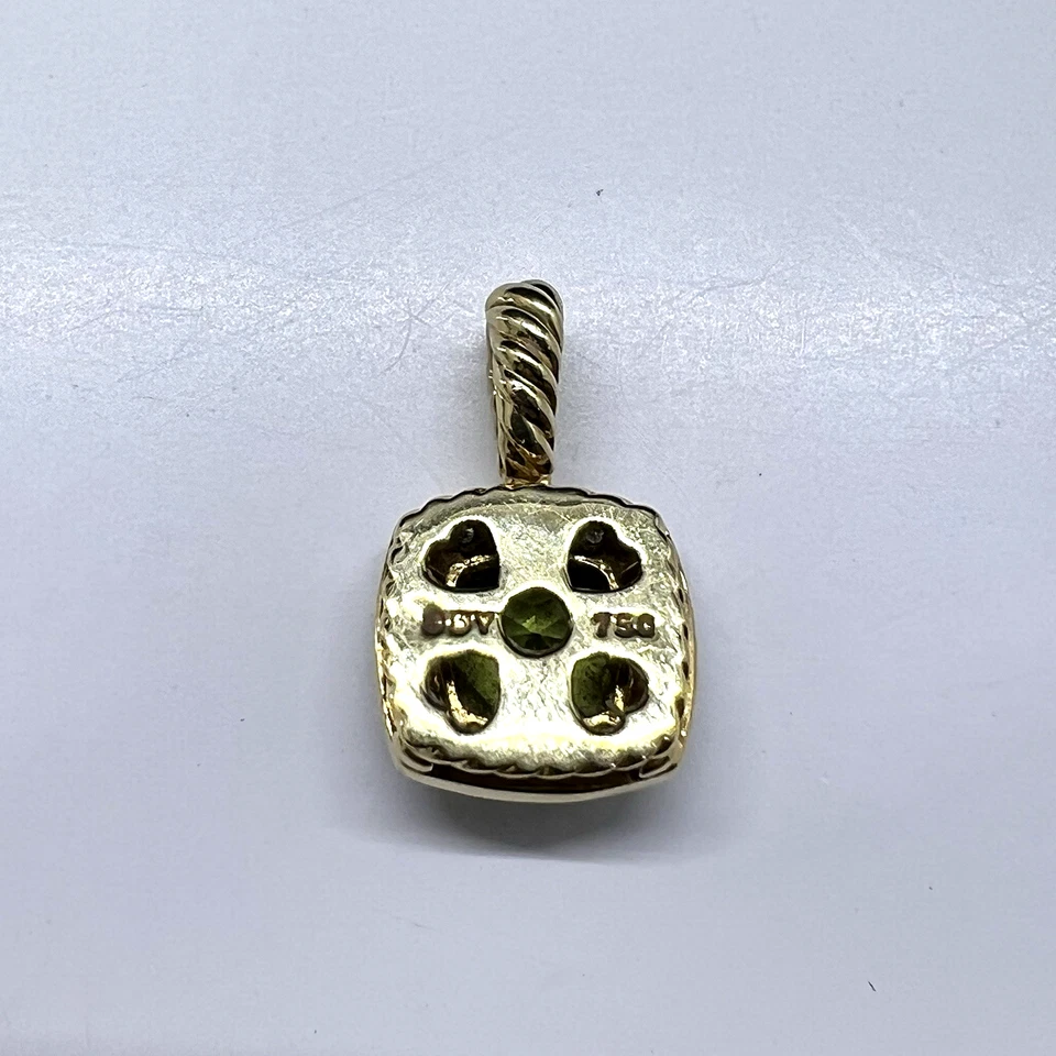 Colgante David Yurman Albión Diamante y Peridoto Oro Amarillo 18k Foto 2 de 4