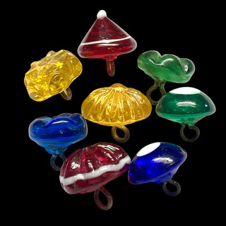 Awesome Bunch of Mid 19th Century Glass Charmstring Swirlback Buttons