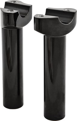 HardDrive Forged Straight Handlebar Risers 5 1/2in Rise Black for Harley 04-574