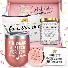 Birthday Gifts for Women Best Friends, Friendship 6 Piece Set, Rose Gold