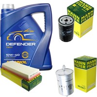 Inspektionspaket 5L Mannol Defender 10W-40 FüR VW Golf II 1.3 1.8I Cat Jetta