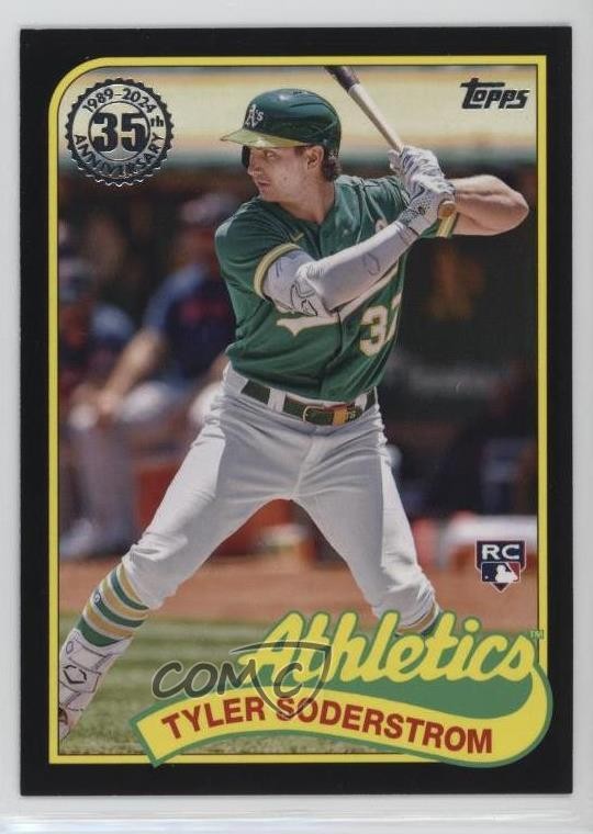 2024 Series 1 1989 Topps Baseball Black 296/299 Tyler Soderstrom #89B-100 4k8