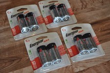 8 LOT NEW SEALED ENERGIZER MAX C2 C Size Batteries 10 YR/ SHELF LIFE Mfg 4/2020