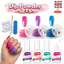 Image of Nail Dipping Powder SET Powders Dip Nails Activator Top Coat Colours Starter Kit
