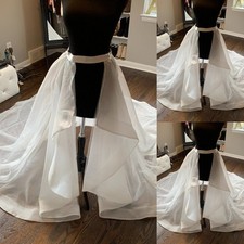 Boho Wedding Detachable Train Bridal Ball Gown Ruffles Removable Train