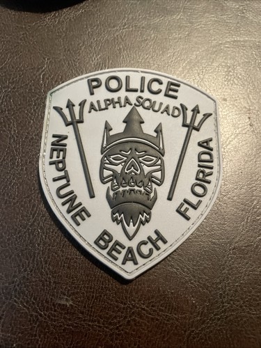 Neptune Beach Florida Police Dept PVC Alpha Squad Patch Swat Ert