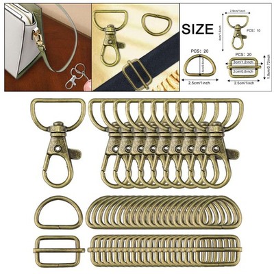 50x Schlüsselanhänger drehbar Haken Zubehör Keychain Großpackung Karabiner