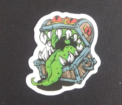 Monster Treasure Chest Sticker 1.75'' x 1.78'' (W)