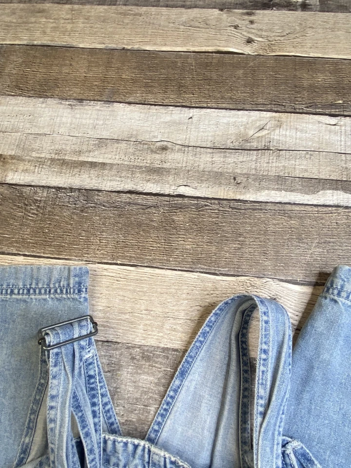 复古 90 年代间隙工作服 XL 码。 男式纽扣门襟浅水洗蓝色牛仔裤农民 — 第 2/4 张图片