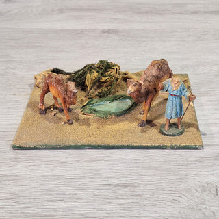 Statuina presepe in cartapesta Diorama Chialù Confalonieri da restaurare