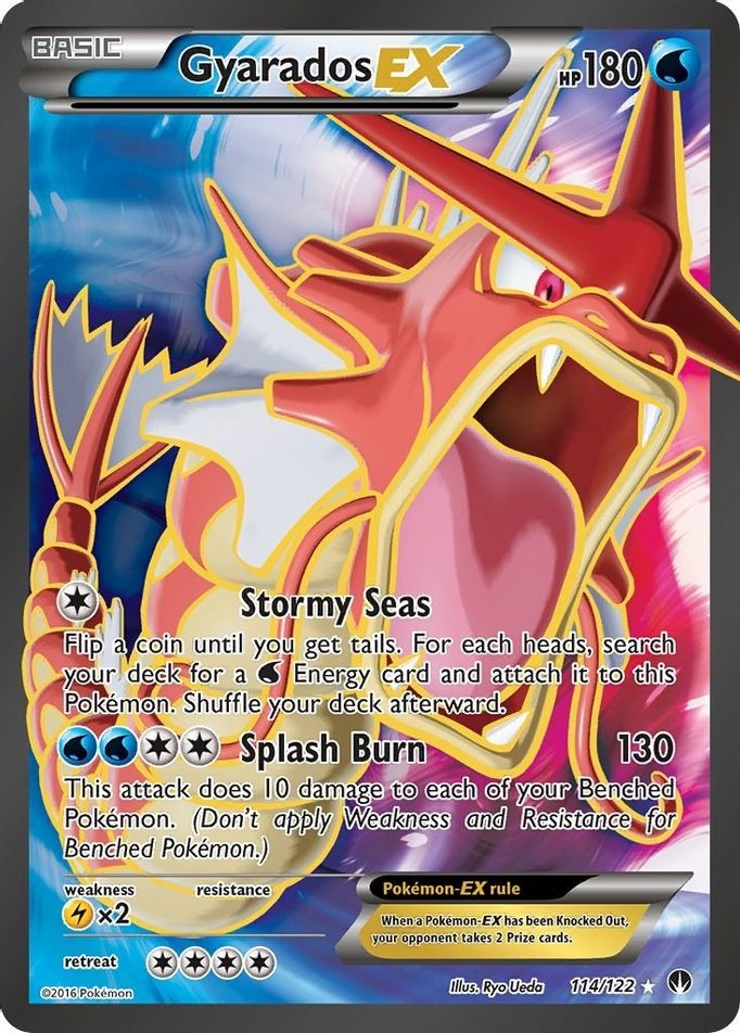 Gyarados EX - 114/122 - Pokemon Breakpoint XY Full Art Ultra Rare Card LP