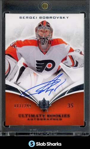 2010 UPPER DECK ULTIMATE COLLECTION #128 SERGEI BOBROVSKY RC AUTO ROOKIE /299