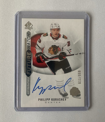 Philipp Kurashev Future Watch Auto RC /999 Chicago Blackhawks 20-21 SP Authentic