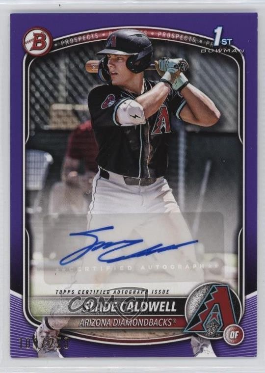 2025 Bowman Paper Prospect Retail Purple /250 Slade Caldwell #BPA-SC Auto 1i3v