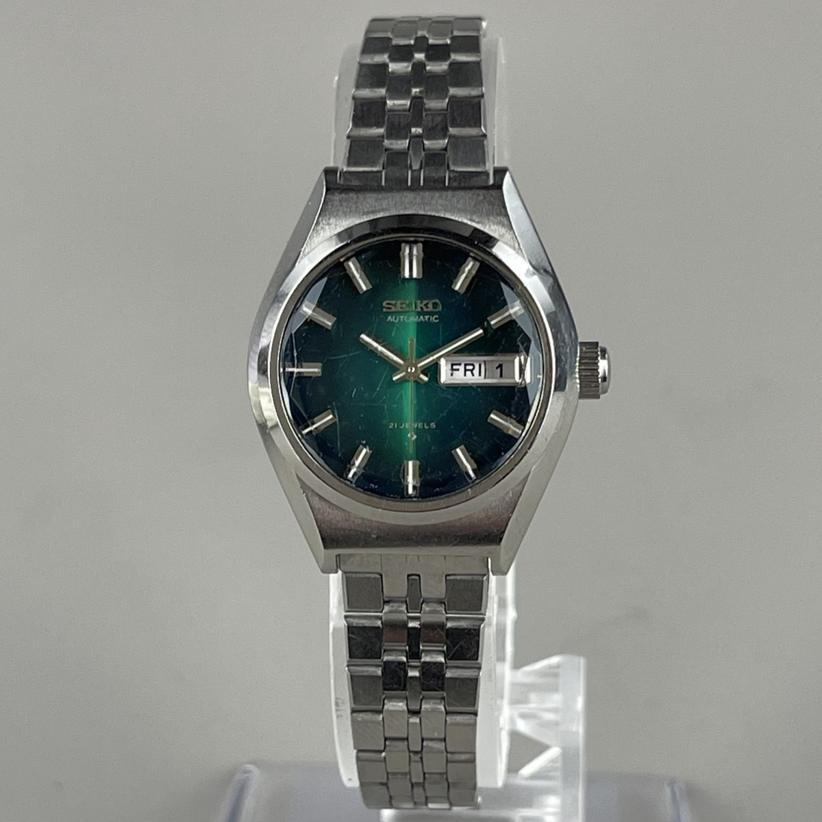 SEIKO Joyful Vintage Ladies Automatic Watch 25mm Day /Date Green