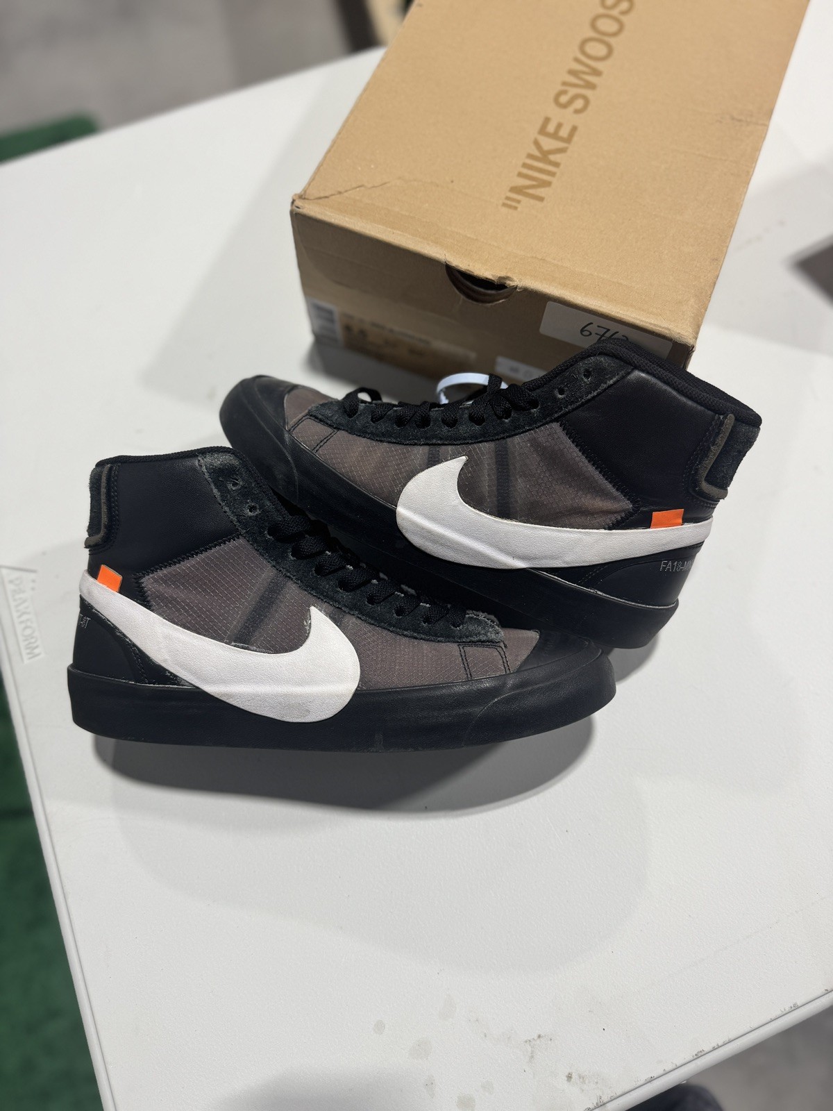 Size 8.5 - Off-White x Nike Blazer Mid Grim Reapers (USED, OG All)